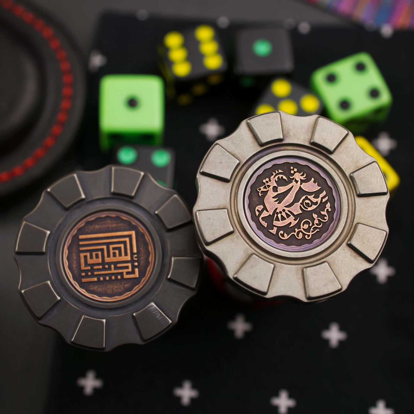 HiTex Gear X Elhamy Naguib Zodiac Chips, Inverse-Ti with Copper Stamped Coin
