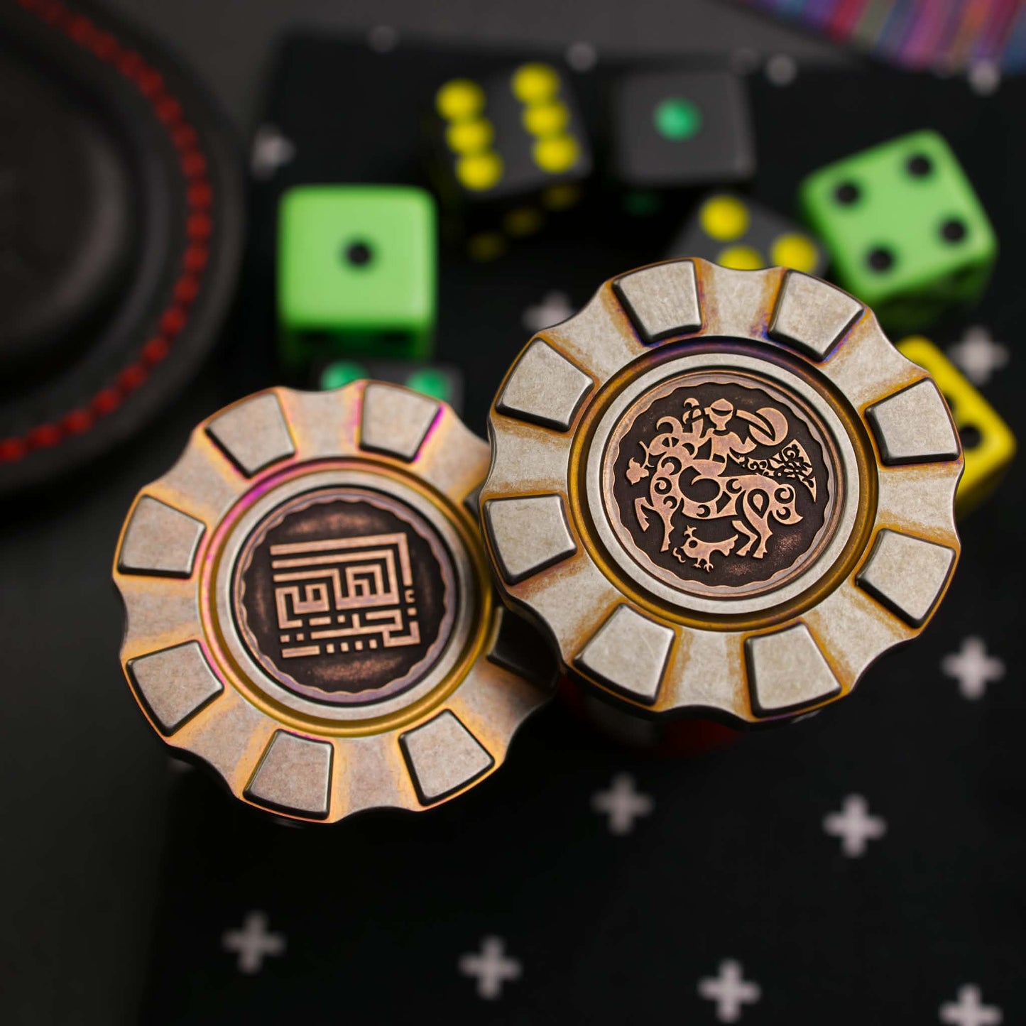 HiTex Gear X Elhamy Naguib Zodiac Chips, Inverse-Ti with Copper Stamped Coin