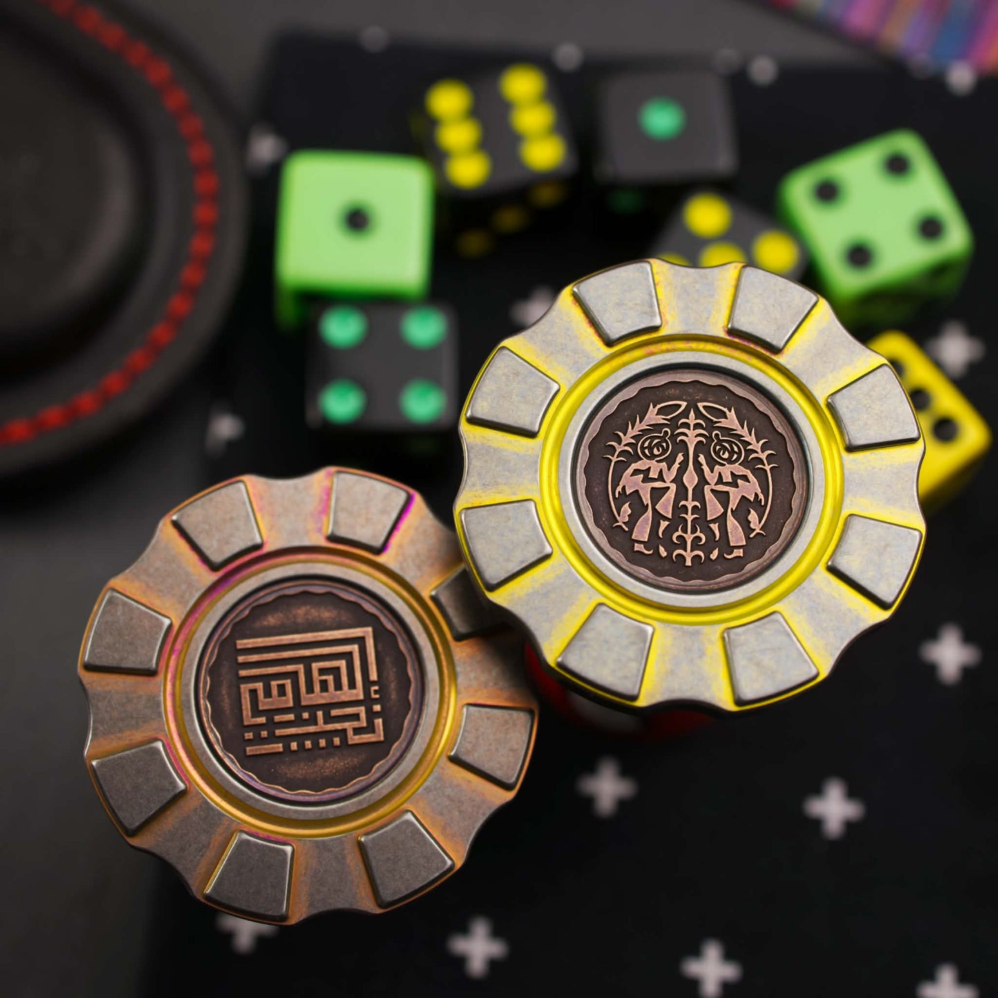HiTex Gear X Elhamy Naguib Zodiac Chips, Inverse-Ti with Copper Stamped Coin