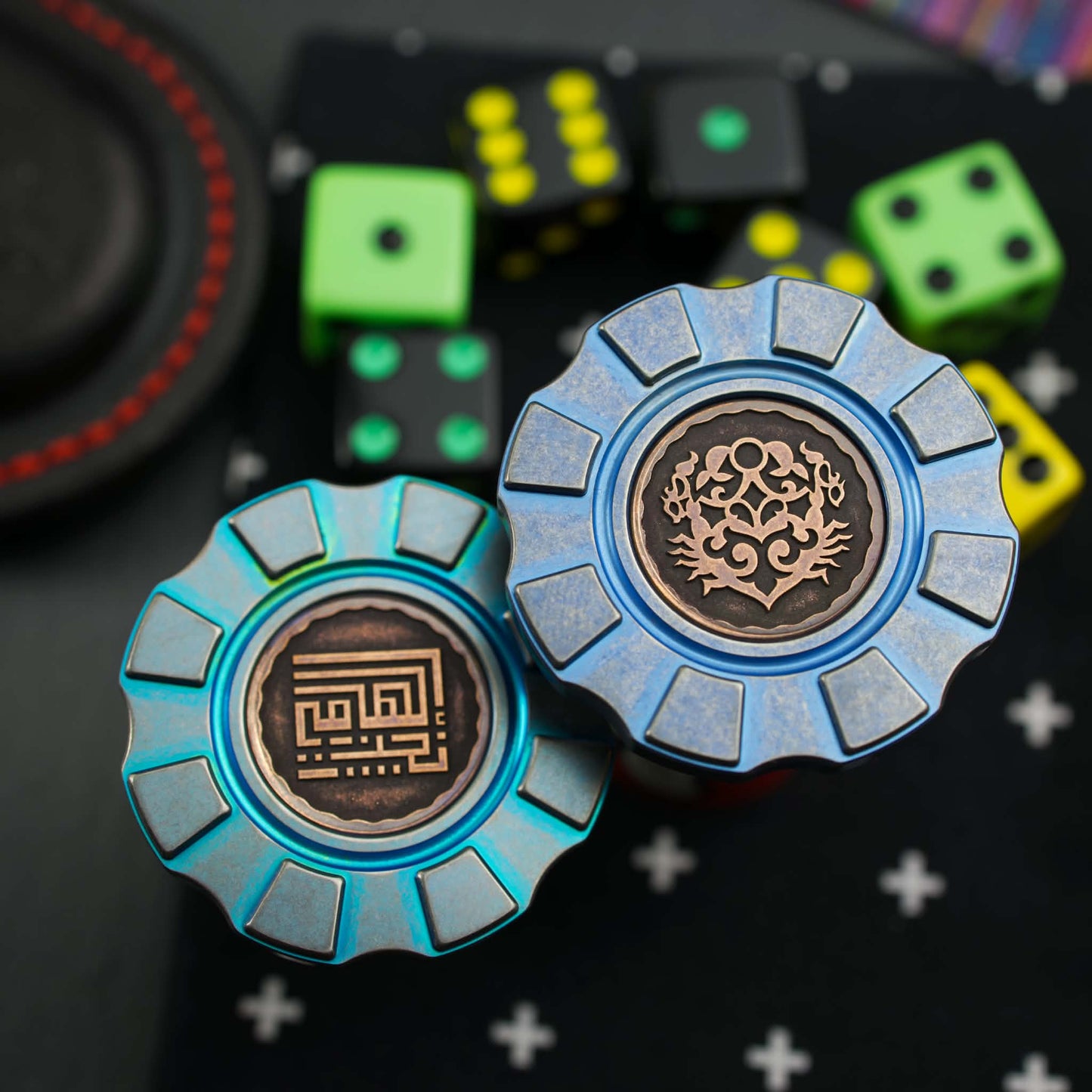 HiTex Gear X Elhamy Naguib Zodiac Chips, Inverse-Ti with Copper Stamped Coin